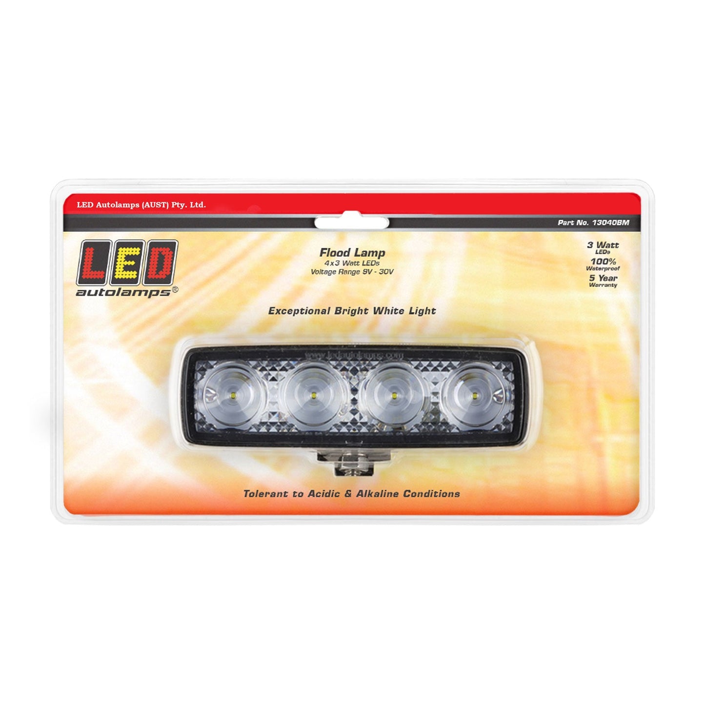 LED Autolamps 12W Compact Flood Lamp - 13040BM