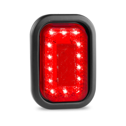 LED Autolamps 130RMG Rectangle Stop/Tail/Reflector Lamp with Grommet & 3 Pin Plug