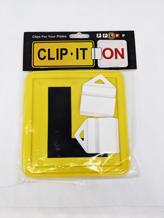 Clip It On 2x Yellow L Plates - Suits NSW, ACT, QLD, SA, TAS, VIC - B2C2CL