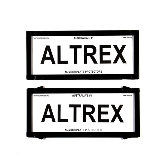 Altrex NSW, ACT, SA, WA, NT 5 Figure Black Number Plate Protectors - without Lines - 5NL