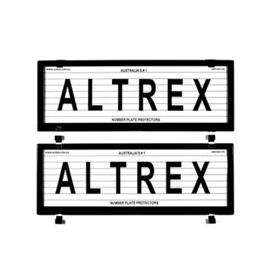 Altrex Standard Size Black Number Plate Protector Covers - with Lines - 6CL
