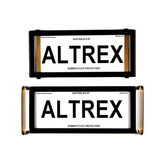 Altrex NSW Historic Black Number Plate Protector Covers - without Lines - 6NLH