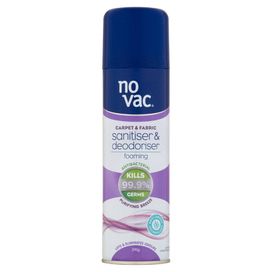 No Vac Foaming Sanitiser and Deodoriser - Purifying Breeze and Anti-Smoke - 290g - 31151 (Pickup Only)