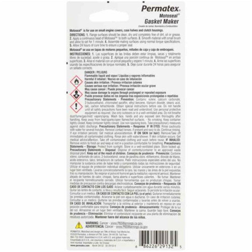 Permatex Motoseal Ultimate Gasket Maker Grey - 80mL - 29132 - PX29132