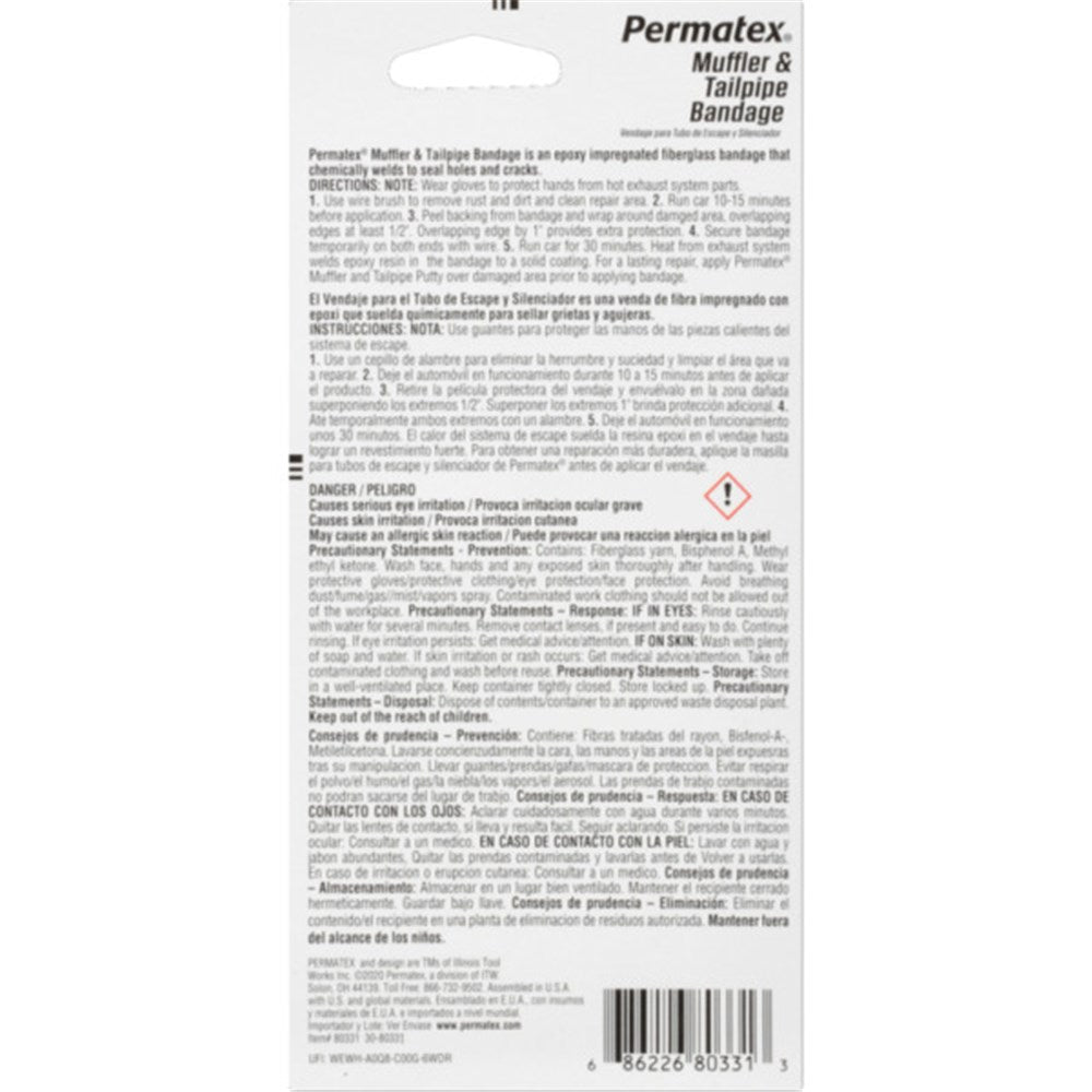 Permatex Muffler And Tailpipe Bandage - 80331 - PX80331