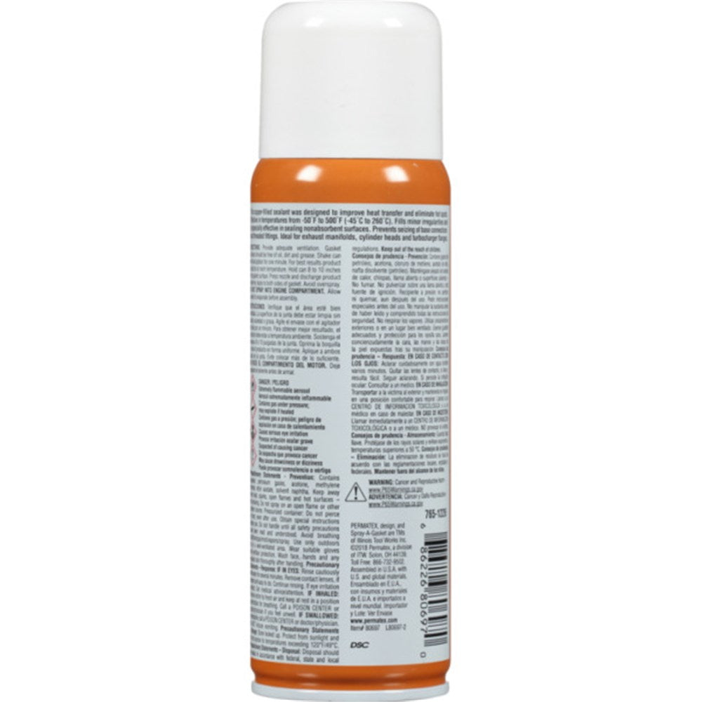 Permatex Copper Spray-A-Gasket Hi-Temp Sealant Aerosol 255ml - 80697 (Pickup Only) - PX80697