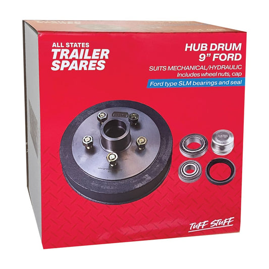 ASTSS 9" Ford Type 5x114.3mm Hub Drum to Suit Mechanical/Hydraulic Brake and SLM Bearings - R1904 (Bulky Item - Freight Applies)