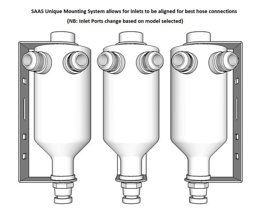 ST2001 SAAS #NLA Oil Catch Can Baffl* 1 X -12 AN Out Raw Alum 500ml