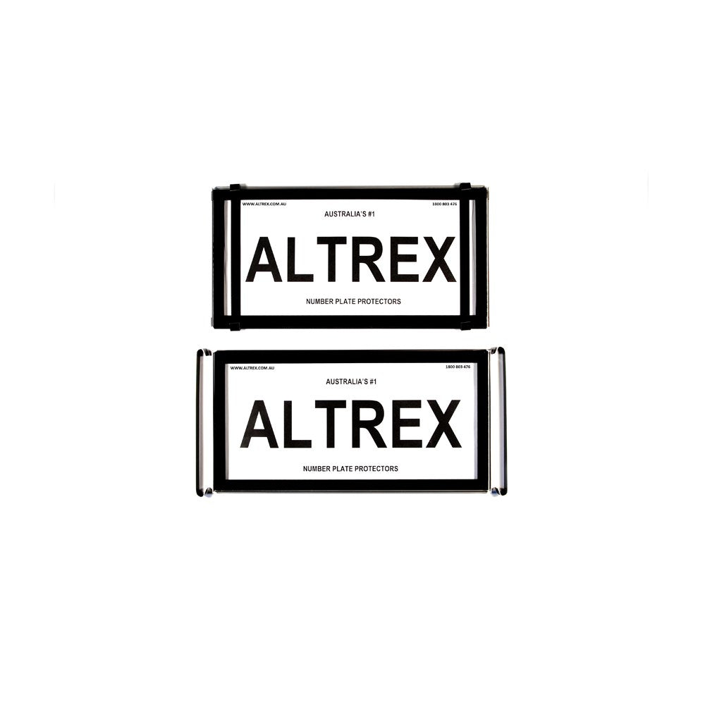 Altrex NSW Japanese Style Black Number Plate Protector Covers - without Lines - 6JDMNL