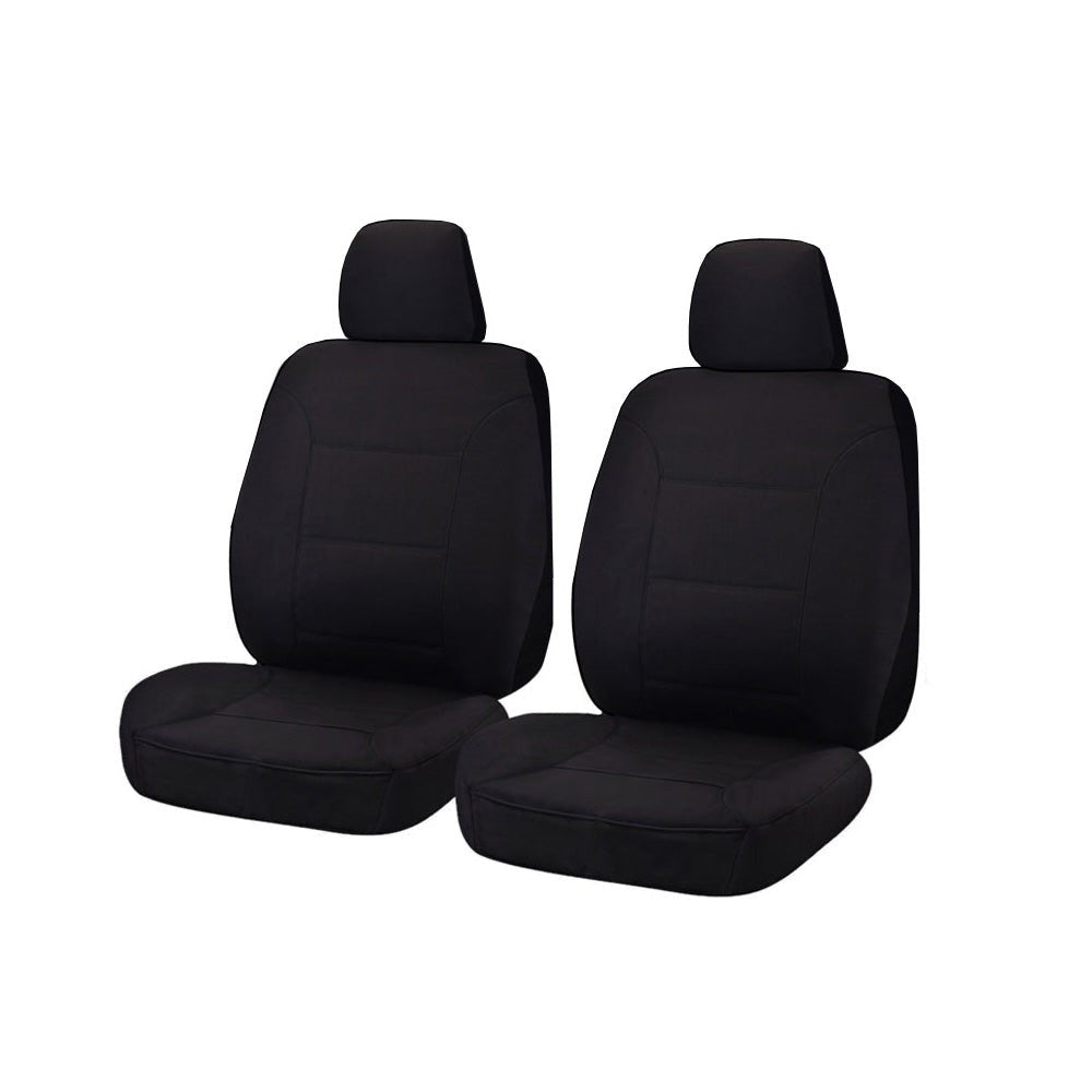 MyCar All Terrain Canvas Universal Size 30/35 Front Seat Covers - Black - ALA3504 (Bulky Item - Freight Applies)