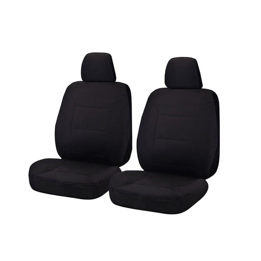 MyCar All Terrain Canvas Universal Size 30/35 Front Seat Covers - Black - ALA3504 (Bulky Item - Freight Applies)