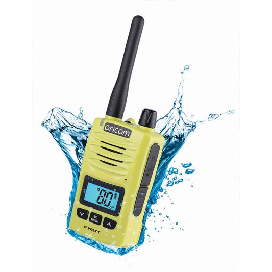 Oricom DTX600LME 5 Watt IP67 Waterproof Handheld UHF CB Radio - Lime