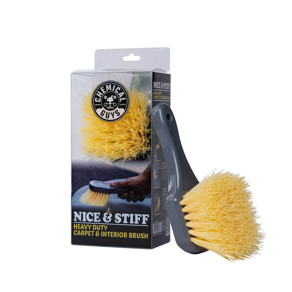 Chemical Guys Yellow Stiffy Brush for Carpets - ACCG02