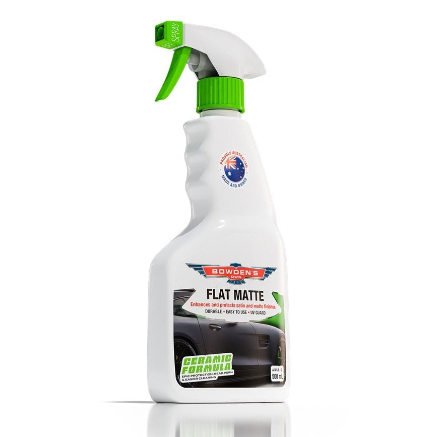 Spray bottle labeled 'Flat Matte' on a white background
