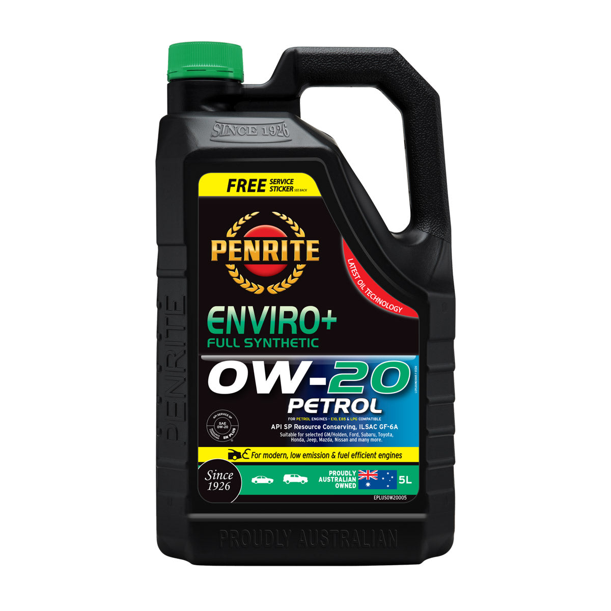 Penrite Enviro+ 0W-20 0W20 Full Synthetic Engine Oil 5L - EPLUS0W20005 (Pickup Only)