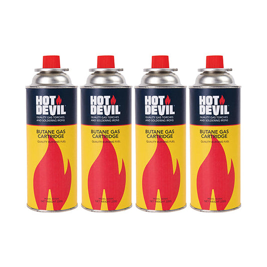 Hot Devil Butane Gas Cartridge 4 Pack - HD200C (Pickup Only)