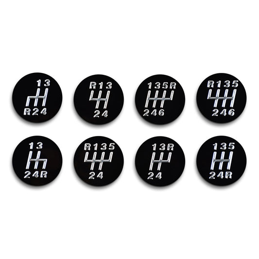 SAAS Black Billet Aluminium Gear Knob with 8 Shift Pattern Stickers - SGK3403B