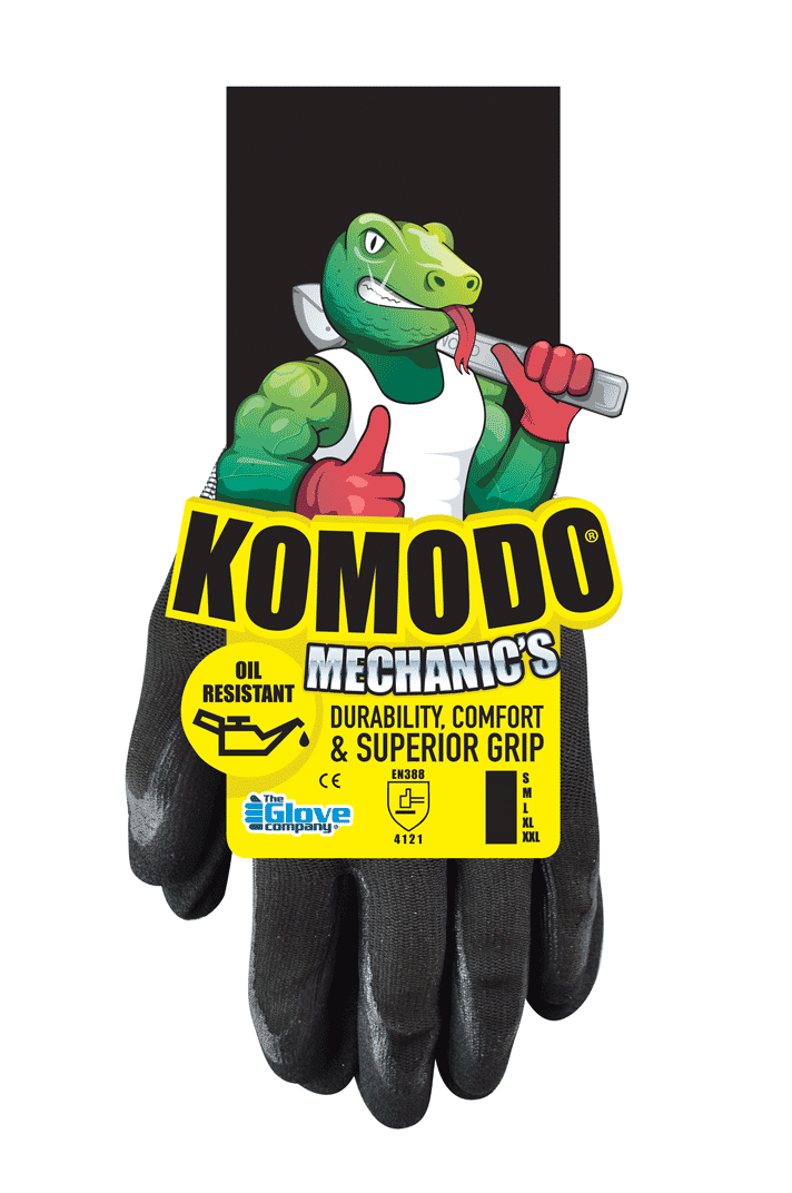 Komodo Mechanic's General Purpose Oil Resistant Gloves Size Large - 630203