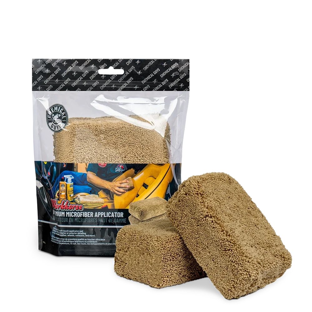 Chemical Guys Workhorse Premium Microfiber Applicator in Tan - MIC28402