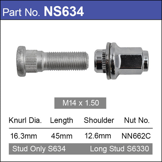 Nice Wheel Stud & Nut Set - NS634