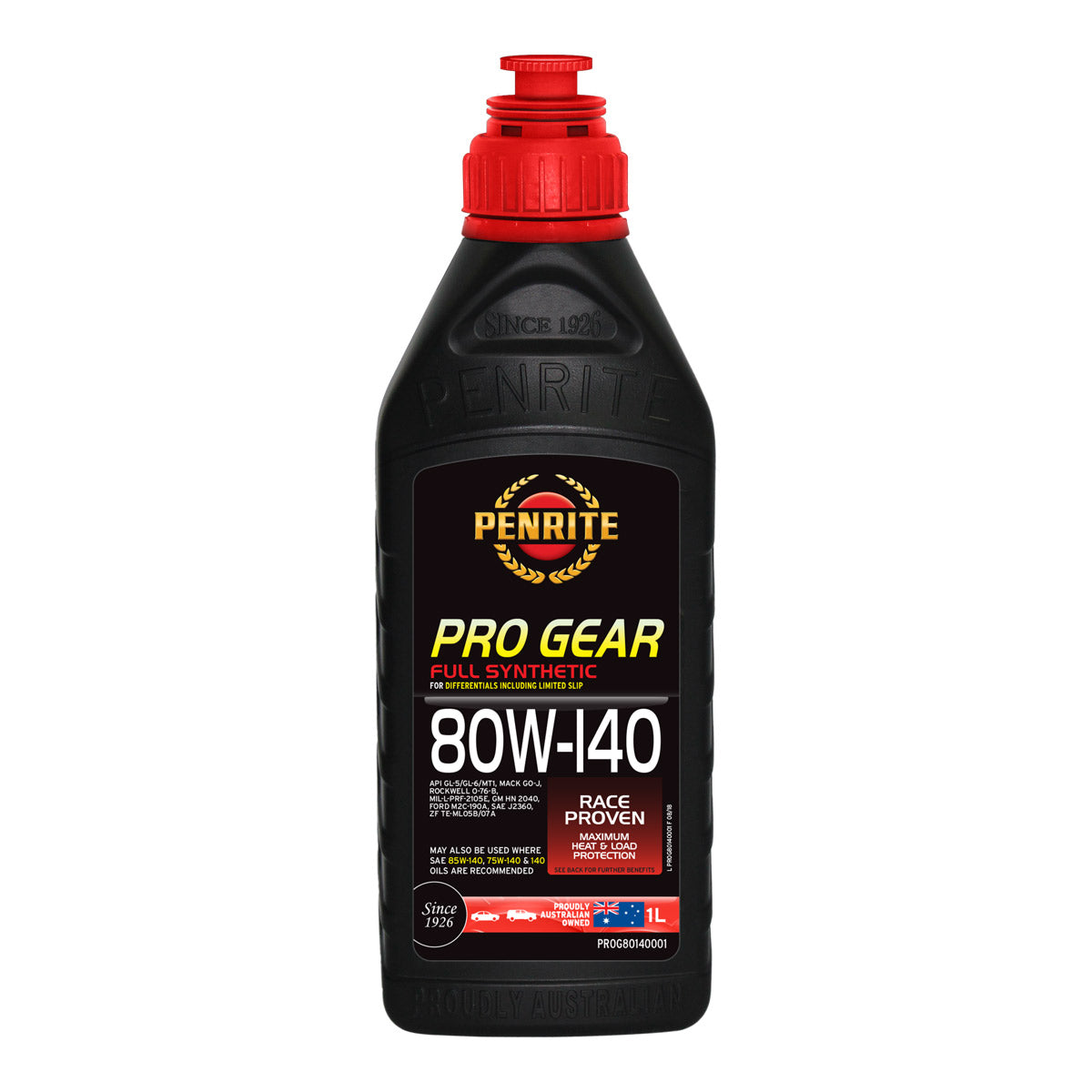 Penrite Pro Gear Full Synthetic 80W-140 Differential (including LSD) Oil - 1L - PROG80140001 (Pickup Only)