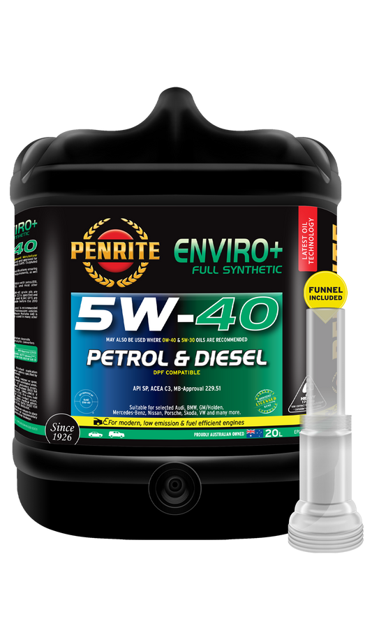 Penrite Enviro+ Full Synthetic Engine Oil 5w40 5W-40 20L EPLUS5W40020 (Pickup Only)