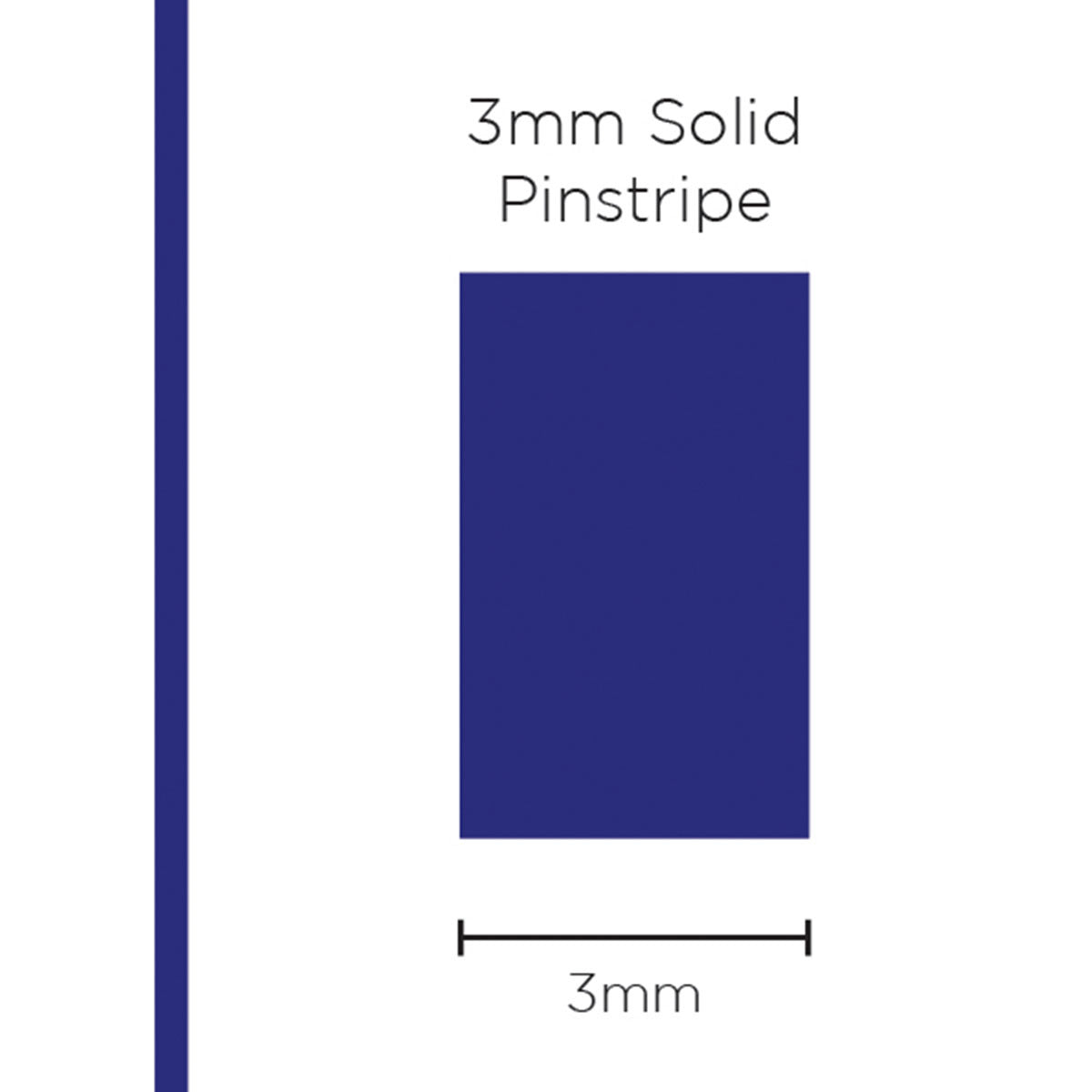 SAAS 3mm Pinstripe, Solid Dark Blue (10m) - 1115