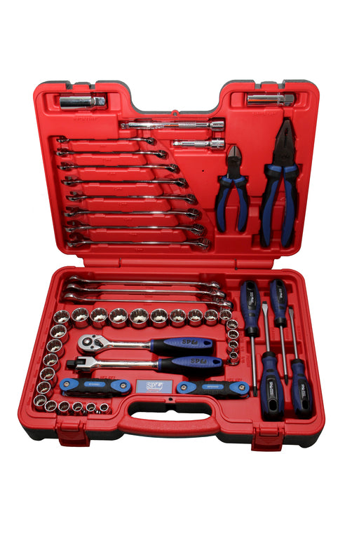 SP Tools 65 Piece Metric and SAE Tool Kit with Hard X-Case - SP51204 (Bulky Item - Freight Applies)