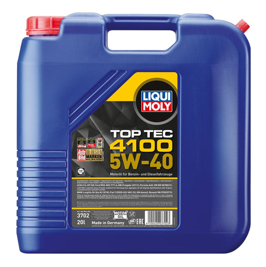 LIQUI MOLY Top Tec 4100 5W-40 20L - 3702 (Bulky Item - Freight Applies)