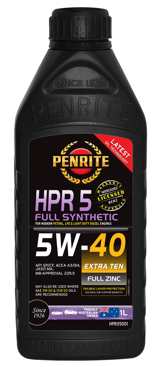 Penrite HPR 5 Full Synthetic 5W-40 Engine Oil HPR5 1L - HPR05001 (Pickup Only)