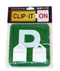 Clip It On 2x Green P Plates - Suits WA & VIC - B2C2CWGP