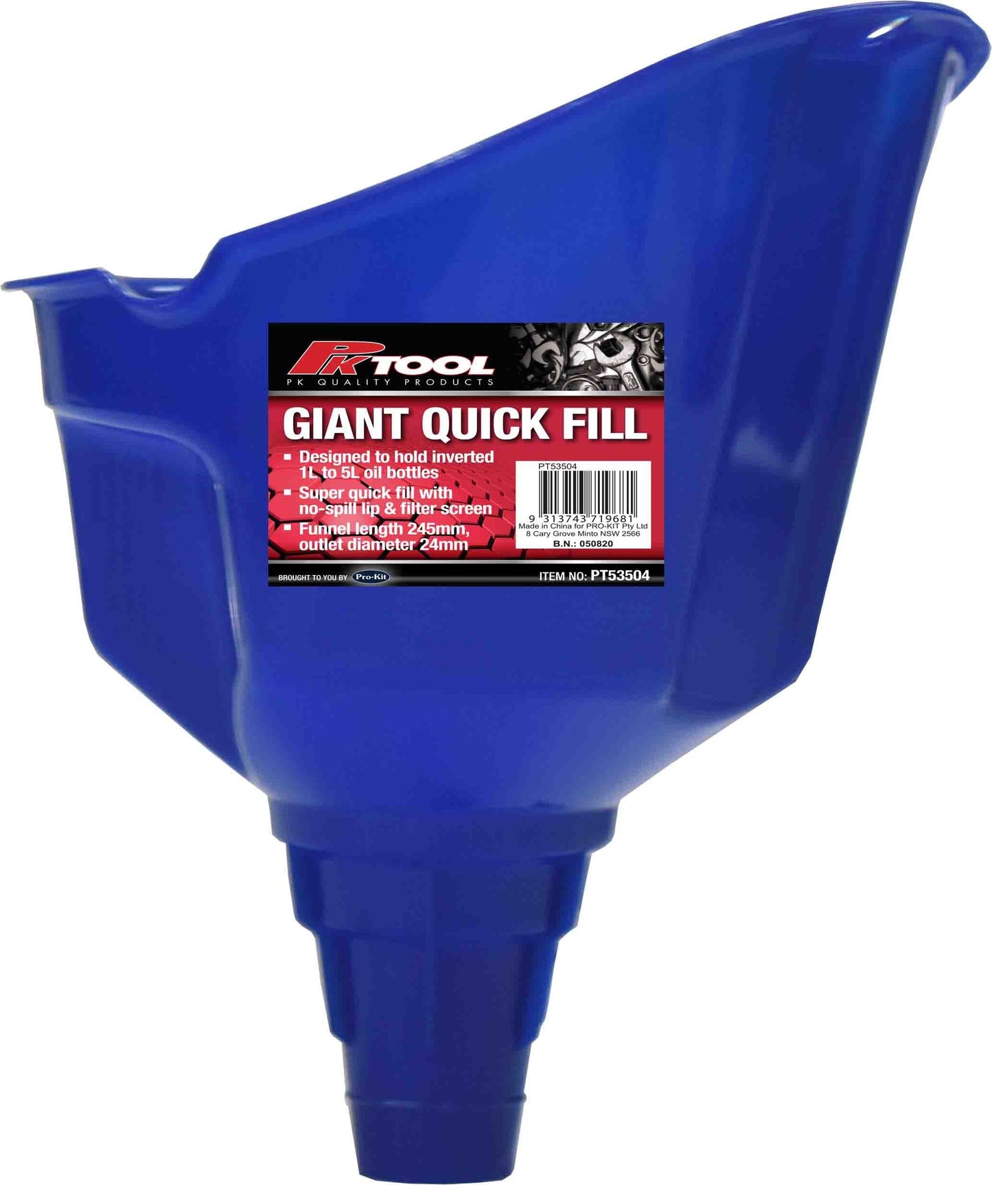 PKTool Super Quick Fill 5ltr Bottle Holder Funnel - PT53504 (Pickup Only)