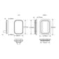 LED Autolamps 130RMG Rectangle Stop/Tail/Reflector Lamp with Grommet & 3 Pin Plug