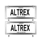Altrex Standard Size Chrome Style Number Plate Protectors - without Lines - 6CC