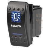Narva 63147BL 2 Volt Illuminated Off/On Sealed Rocker Switch With ‚ÄúBeacon‚Äù Symbol (Blue)