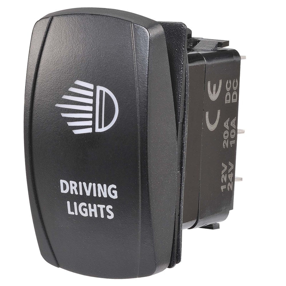 Narva 63220BL 12/24V Off/On LED Illuminated Sealed Rocker Switch With ‚ÄúDriving Lights‚Äù Symbol (Blue)