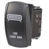 Narva 63224BL 12/24V Off/On LED Illuminated Sealed Rocker Switch With ‚ÄúLed Light Bar‚Äù Symbol (Blue)