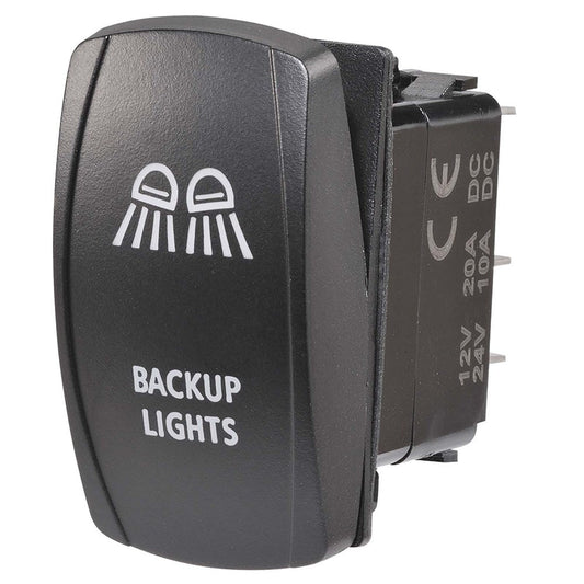 Narva 63230BL 12/24V Off/On LED Illuminated Sealed Rocker Switch With ‚ÄúBackup Lights‚Äù Symbol (Blue)