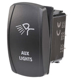 Narva 63232BL 12/24V Off/On LED Illuminated Sealed Rocker Switch With ‚ÄúAux Lights‚Äù Symbol (Blue)