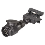 Narva 82285BL 13 Pin Euro Round Socket On Car To 7 Pin Large Flat Plug On Trailer