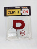 Clip It On 2x Red P Plates - Suits NSW - B2C2CRWP90