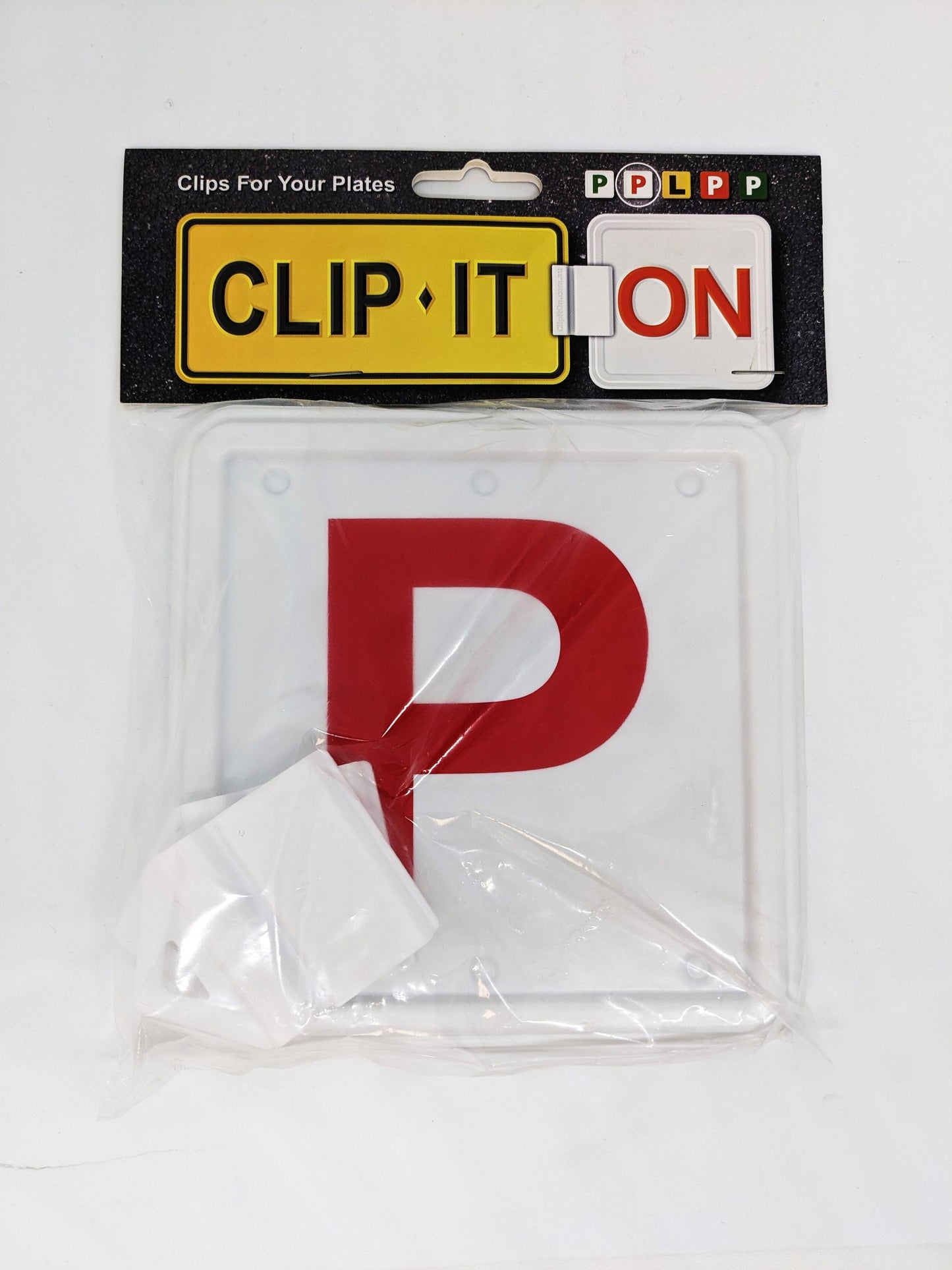 Clip It On 2x Red P Plates - Suits NSW, ACT, QLD, SA, TAS - B2C2CRWP