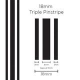 SAAS 11101 18mm Triple Stripe - Black