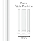 SAAS 11102 18mm Triple Stripe - White