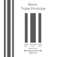 SAAS 11108 18mm Triple Stripe - Charcoal