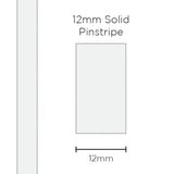 SAAS 12mm Pinstripe - Solid White (10m) - 11402