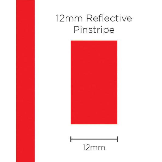 SAAS 12mm Pinstripe - Reflective Red (1m) - 11497