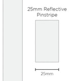 SAAS 11696 Pinstripe 25mm Solid Reflective - White