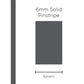 SAAS 1208 Pinstripe 6mm Solid - Charcoal