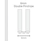 SAAS 1302 Pinstripe 6mm Double Stripe - White